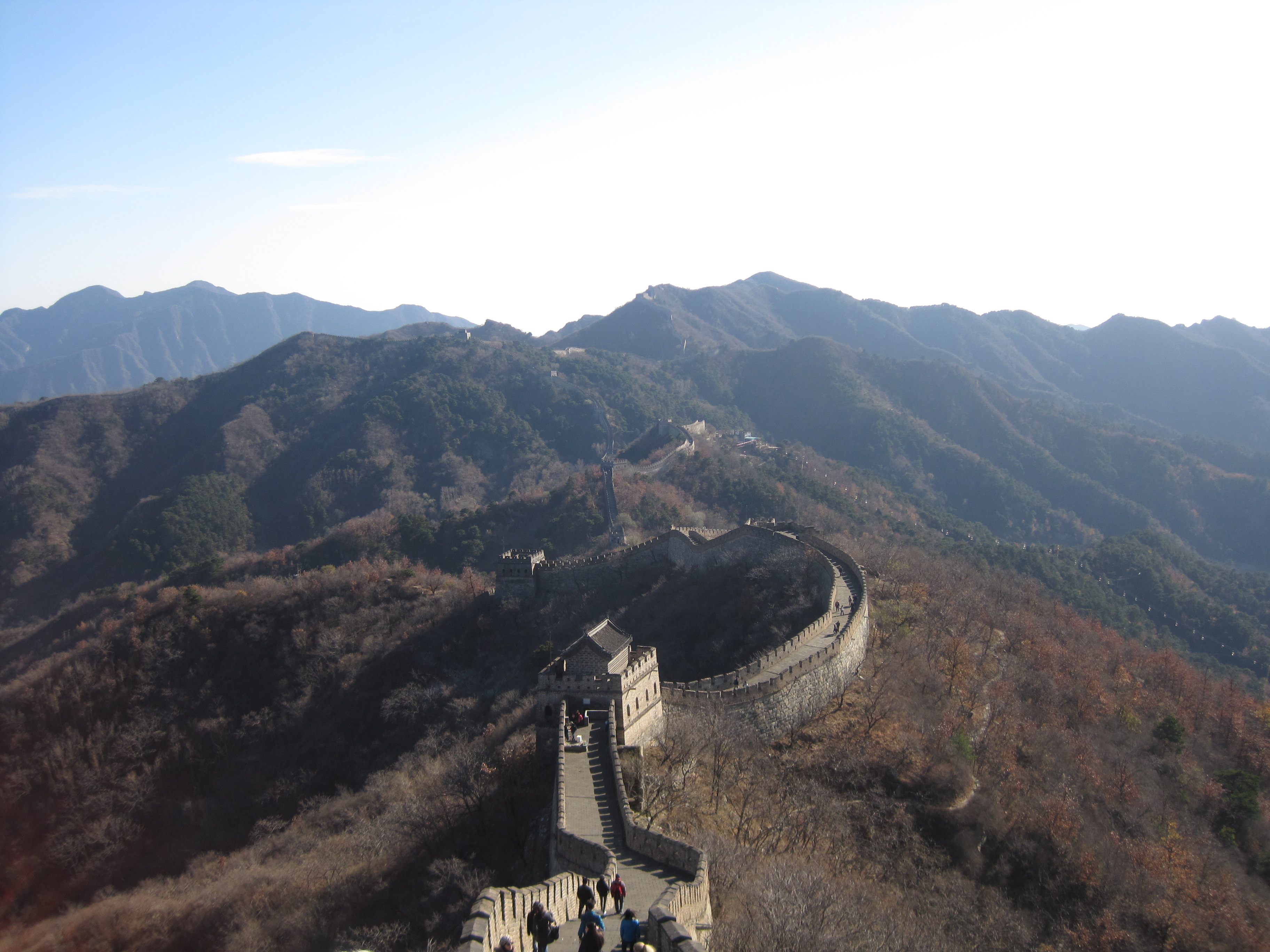 Stimmungsbild Chinesische Mauer und Bergkette