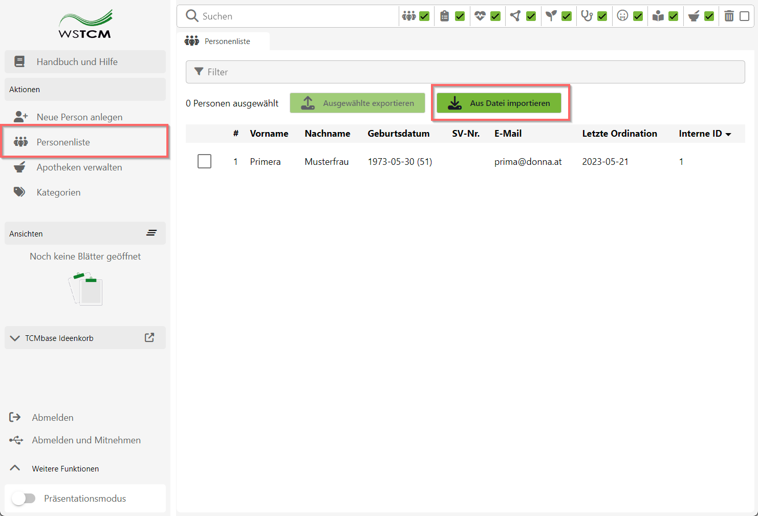 TCMdoc Personen-Import