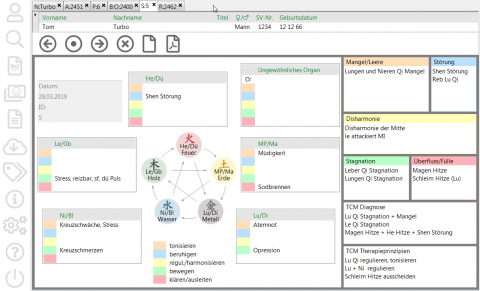 TCMdoc Screenshot Analyse/Synthese/Rezept